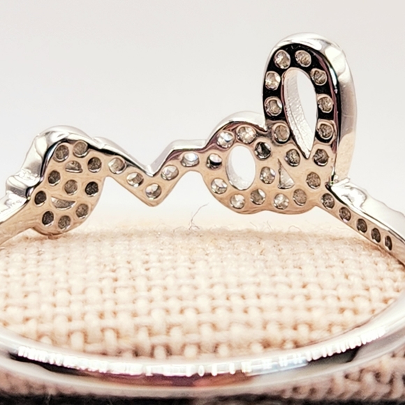 Scripted LOVE 925 Silver Ring - Picture 5 of 6